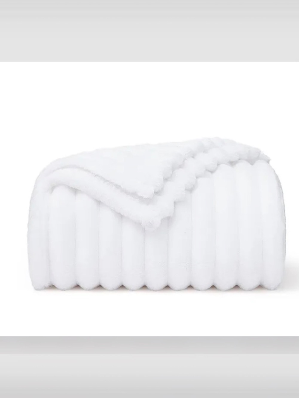 Cozy Comfort by Bedsure Fleece Blanket - White 90x90